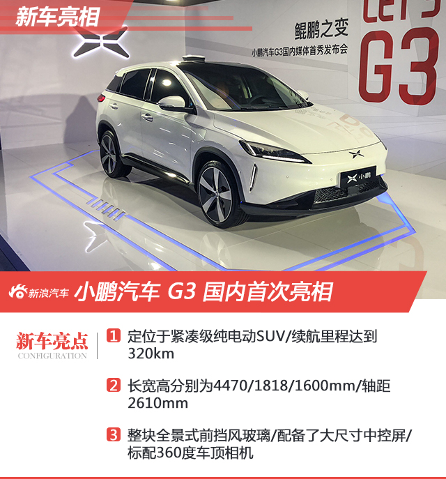 小鵬汽車G3國內首秀 補貼前售價20-28萬