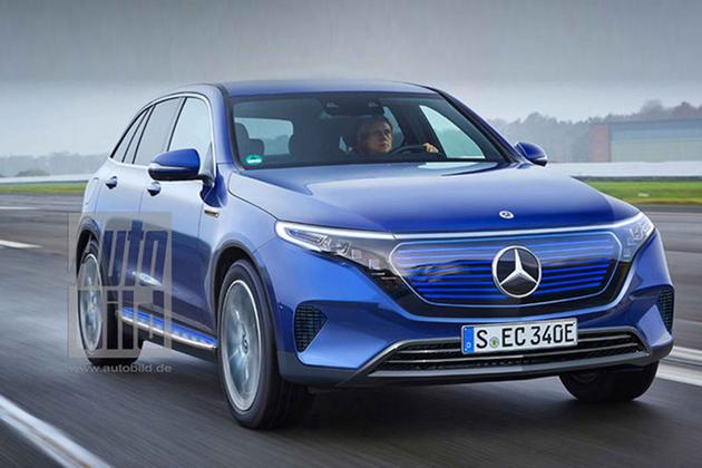 奔馳純電動SUV EQC假想圖曝光 2019年上市/續航超500km