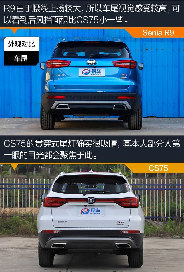 奔騰Senia R9對比長安CS75 做好細節才能脫穎而出