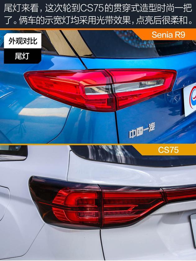 奔騰Senia R9對比長安CS75 做好細節才能脫穎而出