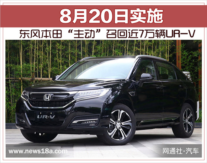 召回，東風本田，東風本田召回近7萬輛UR-V 8月20日實施
