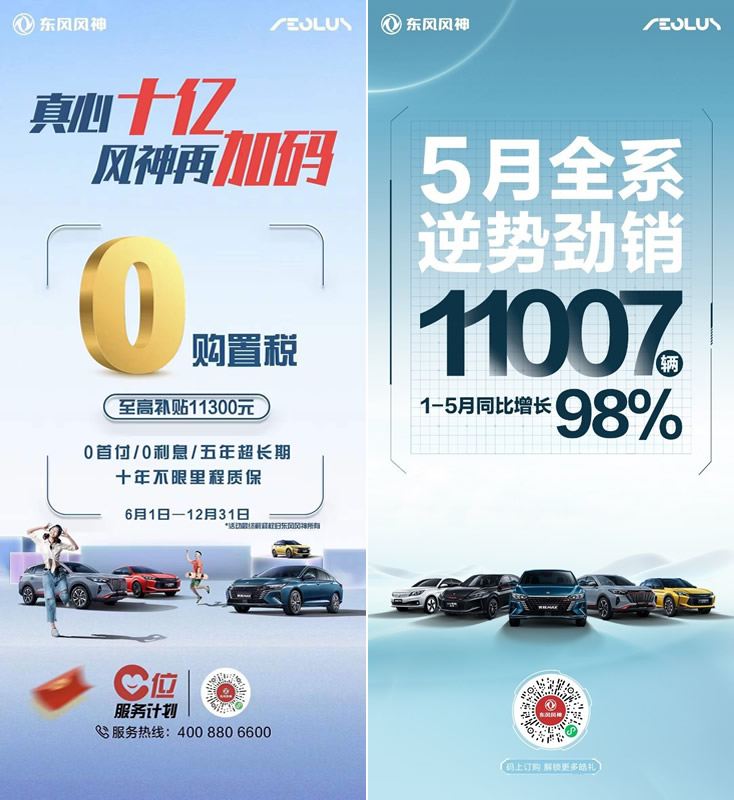 前5月增長98% 皓極盲訂過萬 東風風神加碼“十億”催客“上車”